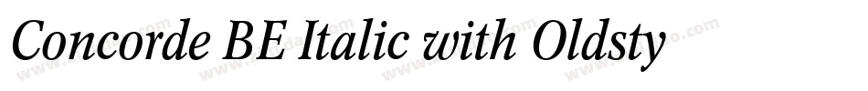 Concorde BE Italic with Oldstyle Figures字体转换